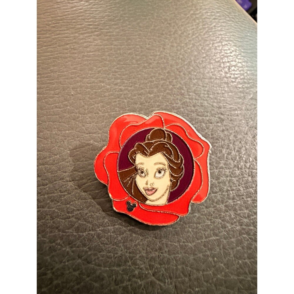Belle Flower Hidden Mickey Princess Disney Trading Pin